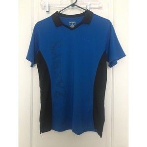 Zaxbys Adult Blue Polo Shirt Short Sleeve Employee Work Size Medium
